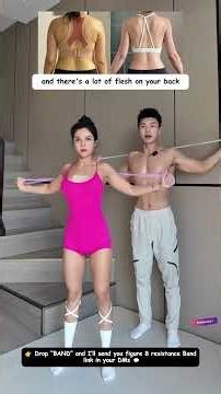 4 Resistance Band Moves 🔥 Slim Your Back & Reveal a Defined Collarbone Line