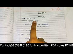 Statistics Handwritten Notes pdf chapter 15 Class 11 | Mathematics by Saalik Sir, NCERT