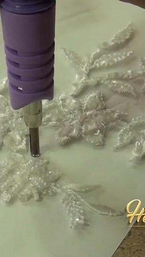 how to hotfix swarovski stone to the lace application