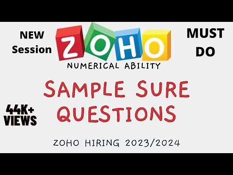 ZOHO 2025/2026 - Aptitude Questions and Answers | ZOHO Hiring - MUST DO Before Exams - By MJ