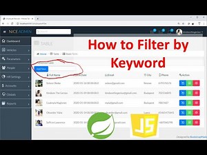 How to Filter HTML Table Data in Spring Boot Using JavaScript and Thymeleaf(Step by Step)