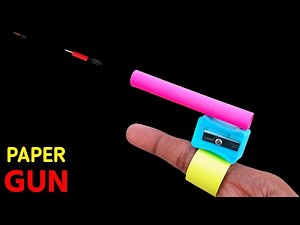 how to make smallest paper gun | Easy rubberband paper toy