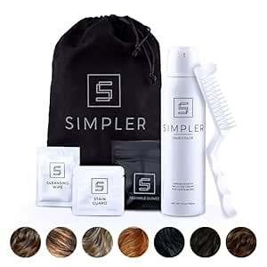 Simpler Hair Color for Men Kit for Full Gray Coverage - Medium Brown Men’s Hair Dye - Easy Hair or Beard Dye for 100% Gray Coverage - Ammonia Free Hair Color, Beard Coloring for Men