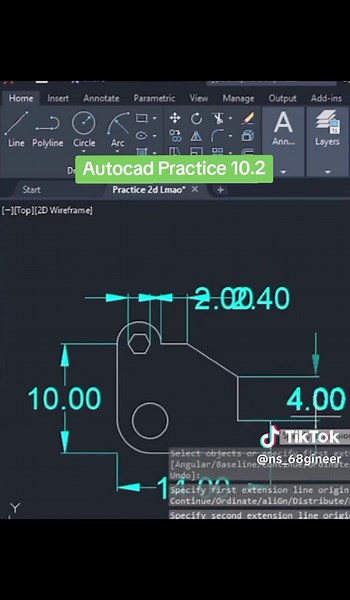 Autocad Practice 10.2 (SourceCad) #autocad #autocad2d #engineering #fyp