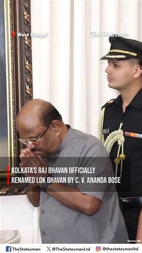Kolkata’s historic Raj Bhavan has been officially renamed Lok Bhavan by Governor C. V. Ananda Bose, marking a symbolic shift toward a more people-centric identity for the iconic seat of governance. #LokBhavan #RajBhavan #WestBengal #Kolkata #GovernorBose #TheStatesman | The Statesman