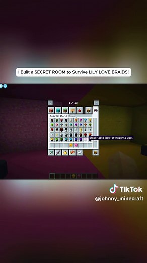 I Built a SECRET ROOM to Survive LILY LOVE BRAIDS! Part 4 #minecraftmemes #minecrafttiktok #johnnyminecraft #minecraft