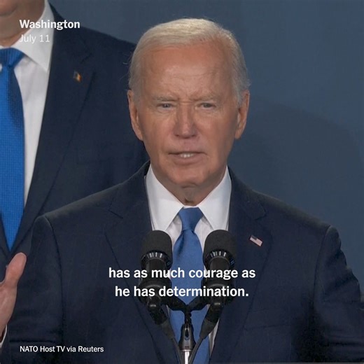 193K views · 1.7K reactions | President Biden introduced President Volodymyr Zelensky of Ukraine as President Putin before correcting himself on Thursday after a NATO meeting. The gaffe came as he tries to reassure Democrats that he should stay in the race. https://nyti.ms/3XUUxiH | The New York Times | Facebook