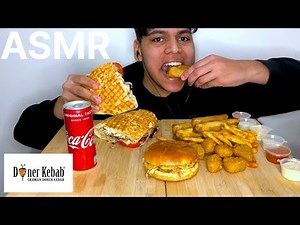 GERMAN DONER KEBAB MUKBANG ASMR UK ¦ *REAL EATING SOUNDS*