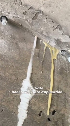 YURU Polyurethane Injection Grouting | Deep Crack Sealing Demo #waterproofing #constructionmaterials