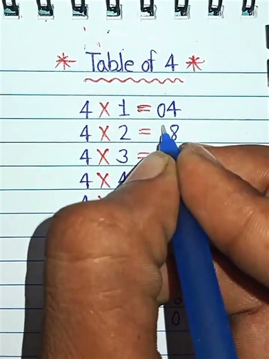 table of 4 #tableof4 #4katable #mathsab70