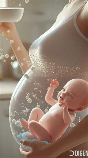 What Happens When a Pregnant Woman Eats Yogurt? 🥣 | Baby’s Calm & Happy Response in the Womb (3D)