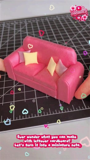 Ever wonder what you can make with leftover cardboard? Let's turn it into a miniature sofa.