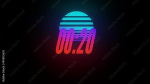 Retro Timer Animation featuring a retro style timer with circles