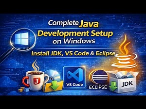 Complete Java Development Setup on Windows | Install JDK, VS Code & Eclipse on Windows | Lec-02