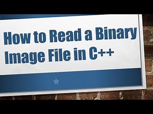 How to Read a Binary Image File in C++