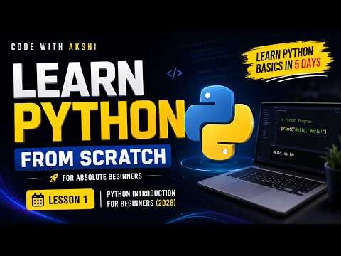 Python Tutorial for Beginners | Lesson 1: Hello World | Code With Akshi