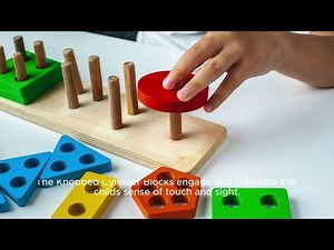 Cylinder Blocks Montessori Sensorial Activities and Sensorial Materials: