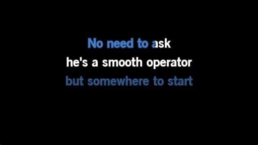 Karaoke Smooth Operator - Sade - CDG, MP4, KFN - Karaoke Version