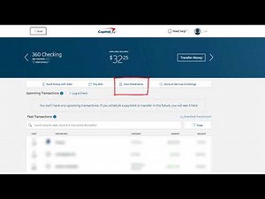 View Your Capital One Checking Account Statements