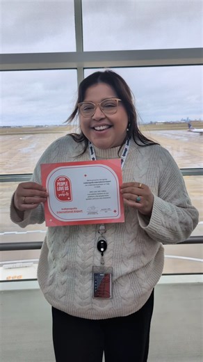 We're proud to once again be recognized as one of Yelp's Beloved Businesses for 2025, and members of our team couldn't pass up the opportunity to say thank you! | Indianapolis International Airport