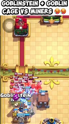 Goblin stein versus miners no spells in clash royale