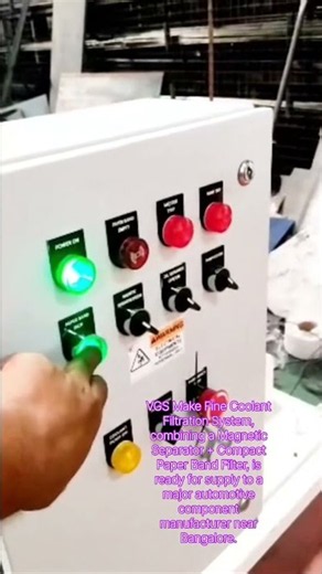 VGS Make Fine Coolant Filtration System, combining a Magnetic Separator + Compact Paper Band Filter