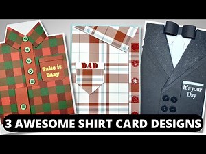 DIY Father's Day Cards | Shirt Cards for DAD | 3 EASY DESIGNS