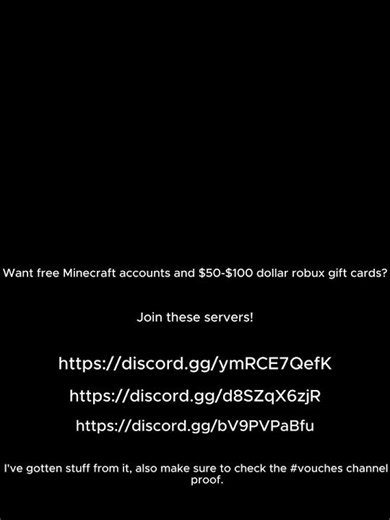 Free Minecraft accounts or Robux