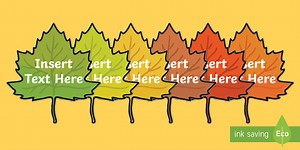 Editable Fall Leaves Cut-Outs