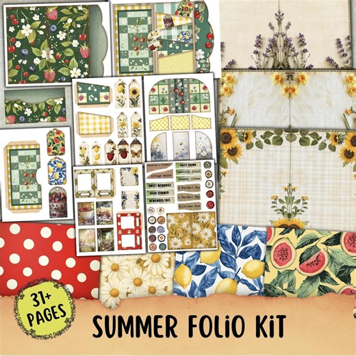 Botanical Junk Journal Folio Kit: Printable Ephemera, Scrapbook Paper (PDF Download) - Etsy