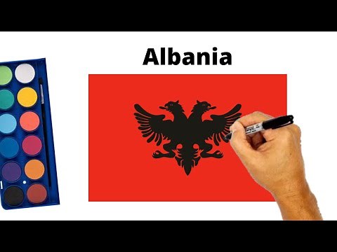 How to draw Albania Flag | Drawing National Flag of Albania | national flag of albania