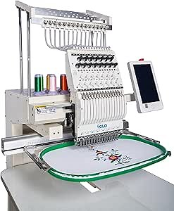 Commercial Hat Embroidery Machine with 15 Needles 20" x13" Embroidery Area, 10" Touch Screen, Fully Automatic Embroidery Machine for Mass Production