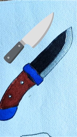 Realistic Knife Drawing | How To Draw Knife Easy Step By Step #art #viral #trending #ytshorts