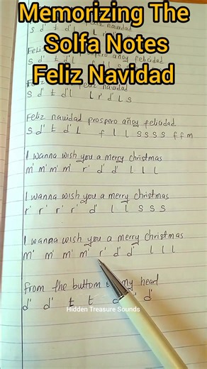 Memorizing The Solfa Note, Episode 43 : Feliz Navidad, Christmas Song. Piano Tutorial/Solfa Notes And lyrics. #christmassong #hymn #worship #raggae #piano #christian #solfanotes #keyboard #pianotutorial #hiddentreasuresounds | HiddenTreasure Sounds