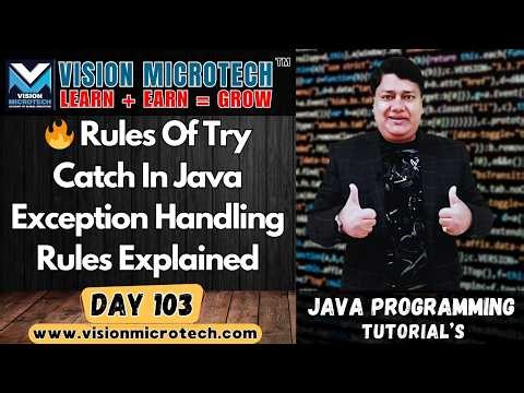 🔥 Rules Of Try Catch In Java | Exception Handling Rules Explained 🚀 ✨
