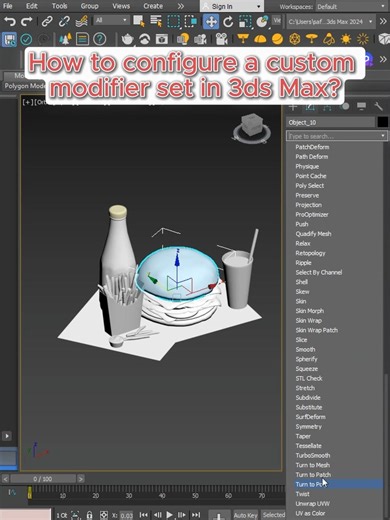 How to Create a Custom Modifier Set in 3ds Max | Boost Modeling Speed #shortvideo #3dsmax #autodesk