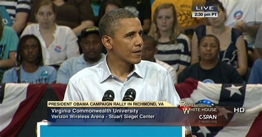 President Obama Campaign Event in Richmond, Virginia