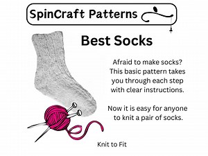 Easy Knit Sock Pattern: Handspun Yarn Design (PDF Pattern) - Etsy UK