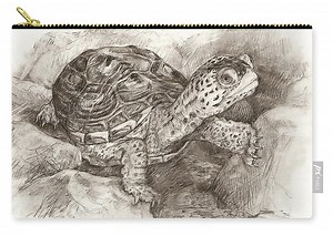 Diamondback Terrapin Zip Pouch by Abby McBride