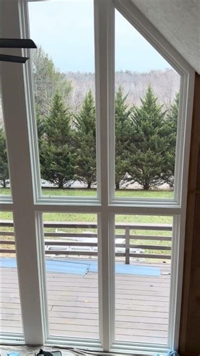 Cathedral style WINDOWS trapezoids triangles tempered big windows by ENERGY WINDOWS Harrisonburg VA