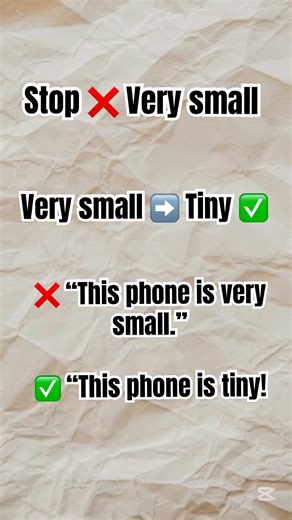 Stop Saying “Very Small” ❌ Say THIS Instead ✅