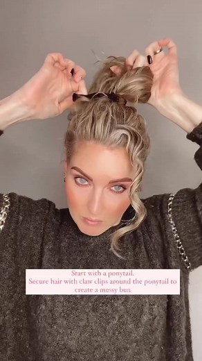 Curly Messy Bun Updo: Tips and Tutorial
