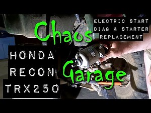Diagnosing and Replacing a Bad Starter on the 2004 Honda Recon 250 ES (or any ATV/motorcycle)
