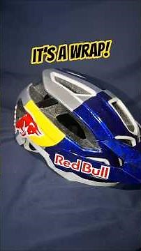 Red Bull Helmet Wrap | 100% Altec #redbull #redbullhelmet #100%Altec #customdecals #StickerDesign