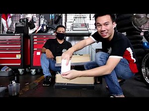 Pemasangan OHLINS front spring kit Honda Forza