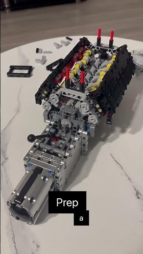 Built this amazing V12 engine with transmission from MouldKing. #v12 #engine #technic #lego