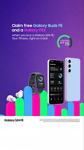Claim free Galaxy Buds FE and a Galaxy Fit3 when you buy a Galaxy S24 FE | Samsung