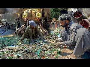 Amazing Recycling Process of Waste Glass Scrap Into Shiny Marble Balls