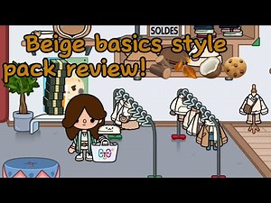 Toca Boca beige basics style pack review!🍂🍪🪵🥥🍁