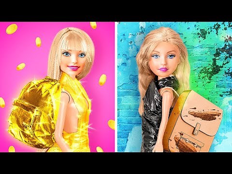 CUTE BARBIE TRANSFORMATION || Rich vs Poor! New Ideas & Mini Crafts for Dolls by 123 GO!